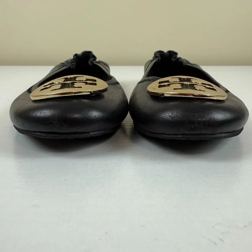 Tory Burch Black Leather Flats